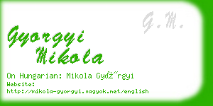 gyorgyi mikola business card